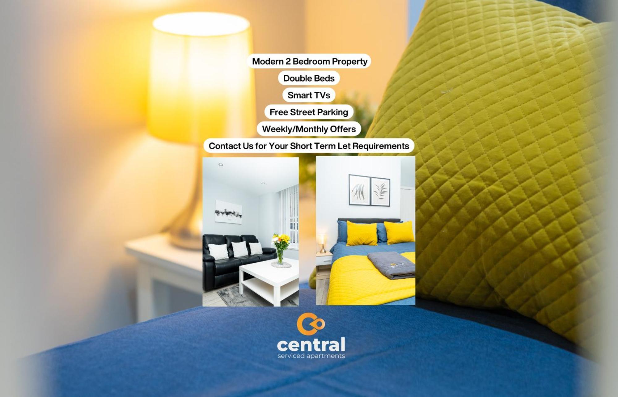 Central Serviced Apartments - 2 Bedroom - Ground Floor - Monthly & Weekly Bookings Welcome - Free Street Parking - 2 Double Beds - Wifi - Smart Tvs In Rooms - Fully Equipped - Heating 24-7 - Contractor & Short Stay Favourite Dundee Zewnętrze zdjęcie